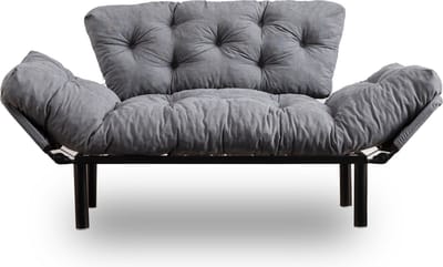 Slaapbank voor 2 Personen - Stijlvol Grijs - Ruimtebesparend 155x85x73 cm
