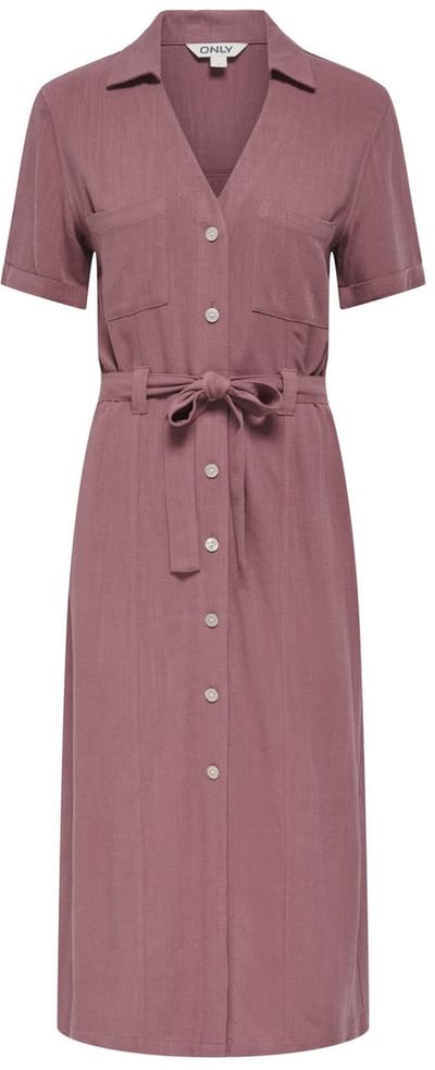 ONLY - ONLSIESTA SS LIN BL SHIRT DRESS PNT NOOS Dames Jurk