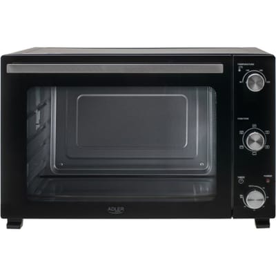 Elektrische oven 48L, thermische cyclus, dak, zwart, 1800 W, 5 bakmodi, modern en functioneel