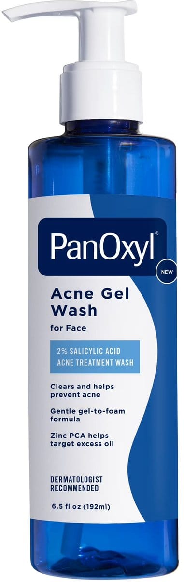 PanOxyl Acne Gel Wash, 2% Salicylic Acid, Moisturizes with Blue Algae and Aloe Vera, Mattifies with Zinc PCA, Nourishes Skin with Green Tea Extract and Betaine, with Allantoin,192 ml