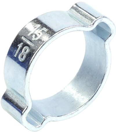 Dailygoods - Double Ear O Clips - Slang- en Buisklemmen Set - Galvanized Klemmen - 80 Stuks - Geschikt voor Slangen en Buizen - 5-18mm - Stevige Beves...