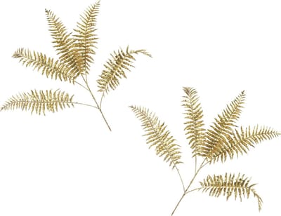 Countryfield kunsttak/kunstbloem - 2x - Varen - goud - 77 cm - kunststof