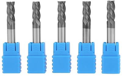 5-delige Hartmetall Schaftfräser 6mm voor CNC Frezen - 4 Snijkanten - 50 mm Lengte - Boren, Sleuven en Randen - Platenbewerking