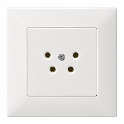 Schneider Electric Merten telefoon wandcontactdoos 4-polig compleet wit