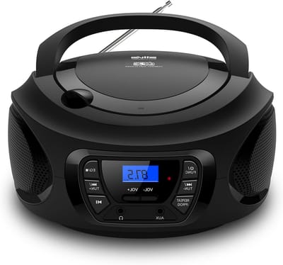 Draagbare CD-speler - Muziekspeler Radio - Muziek Luisteren - PLL FM Radio - 205 x 20 x 108 cm - Zwart