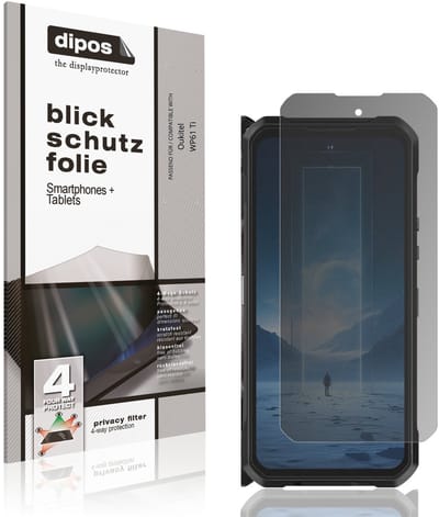 dipos – Matte Privacy Screenprotector geschikt voor Oukitel WP61 Ti | Anti-Spy Beschermfolie