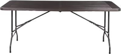 180 cm Opvouwbare Tafel Zyrell - Draagbare en Robuuste Kunststof Eettafel - Half Opklapbaar voor Binnen en Buiten - Ideaal voor Kamperen, Picknick en Feesten