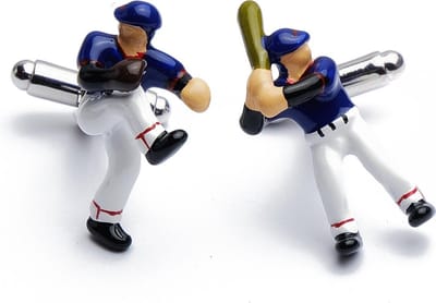Manchetknopen - Honkbal Softbal Poppetje Mannetje Ingekleurd