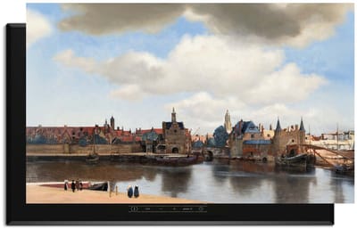 KitchenArt - Gezicht op Delft - 81.2x52.7 cm - Kookplaat Beschermer - Luxe Afdekplaat Inductieplaat - Anti-slip & Oprolbaar - Beschermmat Inductiekookplaat