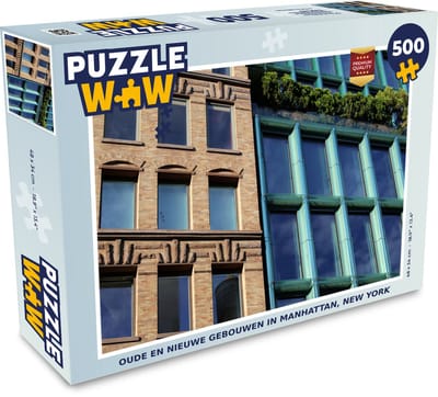 Puzzel Oude en nieuwe gebouwen in Manhattan, New York - Legpuzzel - Puzzel 500 stukjes