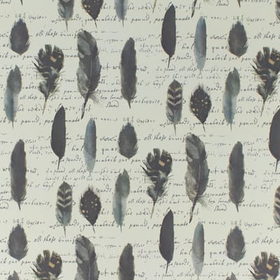 Inpakpapier - 20 cm x 200 meter - zilver wit veren - dubbelzijdig - gerecycled papier