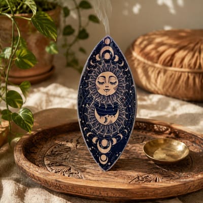 Enamel Incense Bowl - Aluminum - Pink Sun & Moon