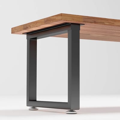 Industriële metalen tafelpoten 28 inch hoogte - set van 2 met verstelbare beschermvoeten