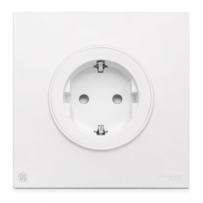 Schneider Electric Odace Wandcontactdoos Inbouw - Inclusief Afdekraam - Polarwit