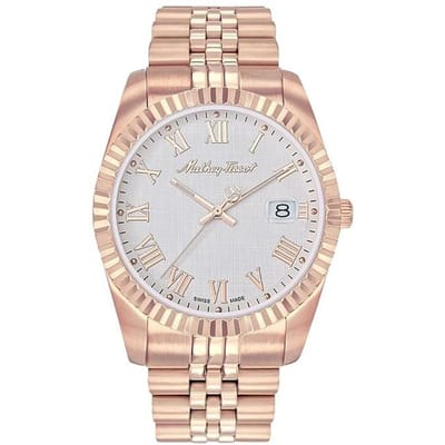 Mathey-Tissot Mathy III Romeins Roségoudkleurig Roestvrij Staal Wit Wijzerplaat Quartz H810PRA Herenhorloge wit