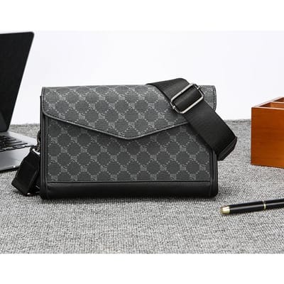 Mode Herentas Schoudertas Hoge Kwaliteit PU Leer Heren Messenger Bag Stijlvol Elegant Stijl Ontwerp Heren Crossbody Tas 24cmX16cmX6cm gray