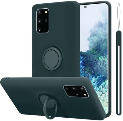 Cadorabo Hoesje geschikt voor Samsung Galaxy S20 PLUS in LIQUID GROEN - Beschermhoes van flexibel TPU silicone Case Cover met ring