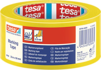 Markeringstape tesa® Professional 60760 PV1 50mmx33m geel | 6 stuks