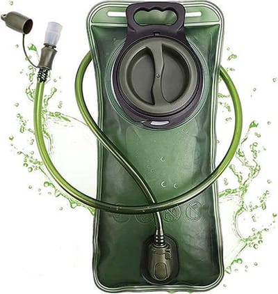 FEDEC Rugzak Waterzak - Backpack - Met slangetje - BPA Vrij - 2 Liter - Groen