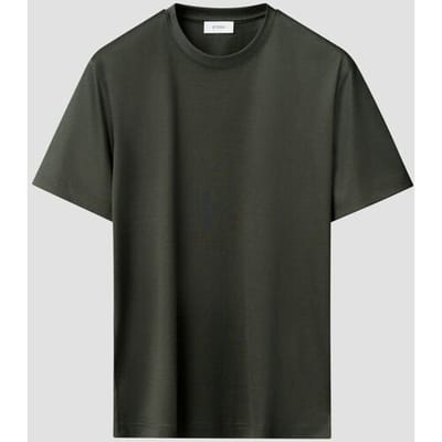 Eton T-Shirt Crew Neck Filo di Scozia Jersey Cotton Donker Groen / male