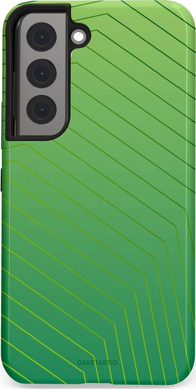Casetastic Hoesje Geschikt voor Samsung S22 - Stijlvolle Beschermende Duo-layer Case - Neon Groen Net