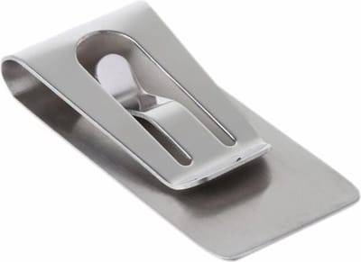 Fako Bijoux® - Geldclip - Moneyclip - RVS - Veer - 55x27mm - Zilverkleurig
