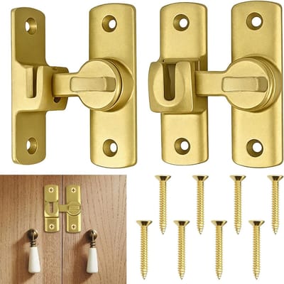 Gouden schuifdeurgrendel van aluminiumlegering, snapgrendel en deurslot voor badkamer, slaapkamer en schuurdeur