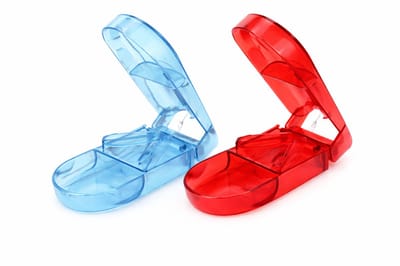 Vardaan Medicijnsnijder - Pillensnijder - Professionele Tabletsplitter - Medicijnen Snijder - Handig Opslagdoosje - Geschenk - blauw