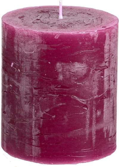 Doorgeverfde trendy kaarsen Berry Purple, stompkaarsen, 70×80mm, set v