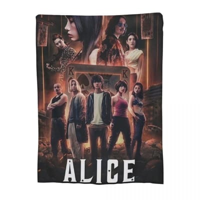 Alice In Borderland - Chishiya Dekens Zacht Warm Flanellen Plaid Sprei voor Bed Woonkamer Picknick Reizen Huis Bank Size: 75*100cm, Weight: 230 GSM