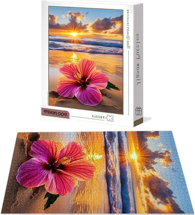 Houten Puzzel - Legpuzzel Volwassenen - Ontspanning Thuis - Genummerde Rug - 4000 Stukjes - Zonsondergang
