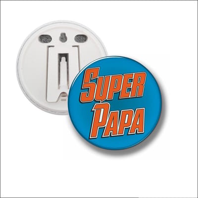 Button Met Clip 58 MM - Super Papa