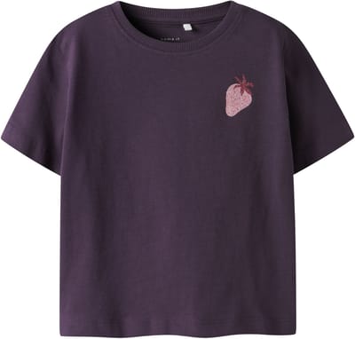 NAME IT - NMFBELINA SS NREG TOP PB - Meisjes - T-shirts - paars - maat 98