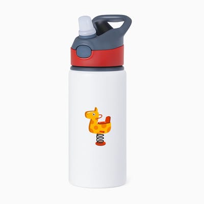 Hacebo® - Wipwap waterfles met rietje rood - Kind - Kinderen - Speeltuin - speelgoed - dieren - water fles - 650ML