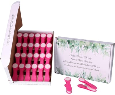 wasknijpers glitter 24 stuks - roestvrij staal - soft grip roze/wit - perfect voor gevoelige was - ShopVlot