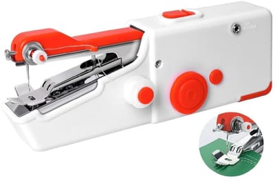 GELLDG Draagbare naaimachine - Mini elektrische naaimachine - Geschikt voor volwassenen - Snelle naaisnelheid - Eenvoudig te bedienen - Ideaal geschikt voor het naaien van kleding, doe-het-zelfprojecten en reizen met het gezin - Rood