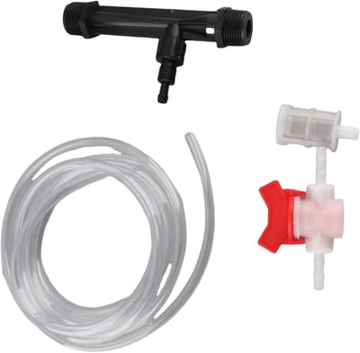 Efficiënte vloeibare meststofinjector set voor druppelirrigatiesystemen met pijpschakelaar en G3/4 aansluiting