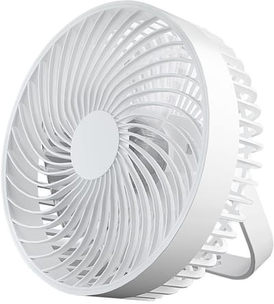 Kleine kamerluchtcirculatieventilator, 2 snelheden, verstelbare kop, tafelventilator voor bureau, nachtkastje