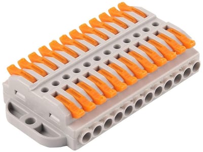 Draadverbinder met schroefdraad, compact 0.08-4 mm², snel geïsoleerd, voor elektrische aansluitingen en terminal blokken