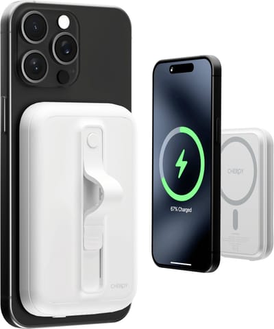 CHEROY ChargePack Mini - Draadloze PowerBank - 18W USB C Snellader - 5000 mAh - Geschikt voor MagSafe - Noodpakket - Wit