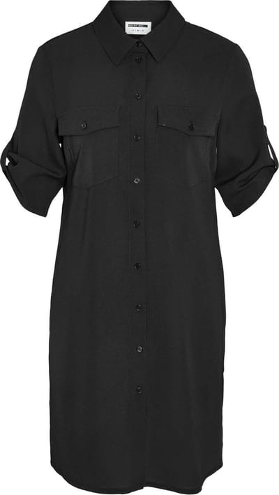Noisy may Jurk Nmclara Signe S/s Dress Wvn S* 27028726 Black Dames Maat - XS