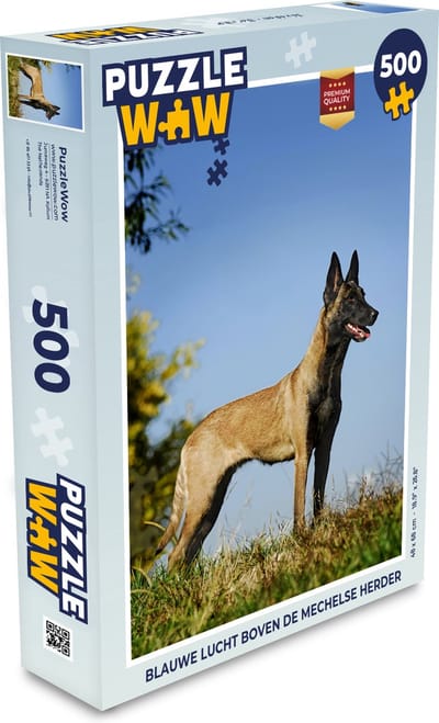 Puzzel Blauwe lucht boven de Mechelse herder - Legpuzzel - Puzzel 500 stukjes
