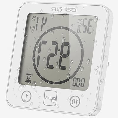 Waterdichte Badkamer Klok - Digitale Douche Timer met Suction Cup, Temperatuur- en Vochtigheidsweergave, Ideaal voor Badkamer en Douchegebruik