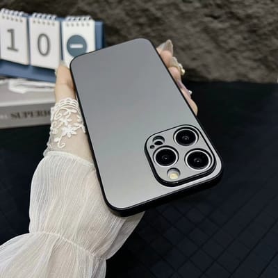Hoesje voor iPhone 13 Pro Max, Siliconen Case, PC Anti-Vingerafdruk Hoes, Ultradun Lichtgewicht Schokbestendige Hoesje voor smartphone, Grijs