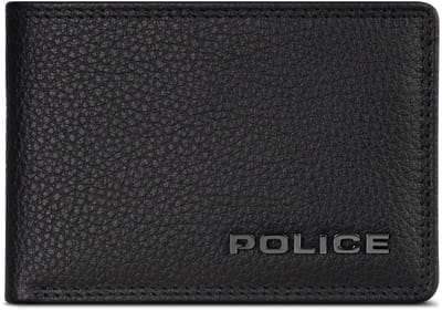 Police Portemonnee RFID-bescherming Leer 10.5 cm - Jongens - Horizontaal - black