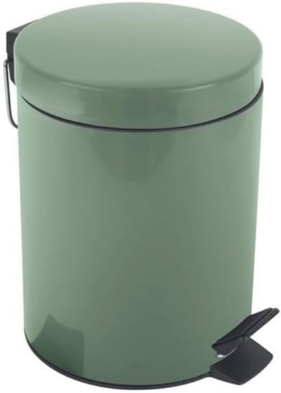 Pedaalemmer van staal 5 liter - Basilicum Groen