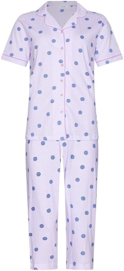MyRebelle - Pyjama - Waterflower - Organisch Katoen - Paars - Doorknoop - Maat 36