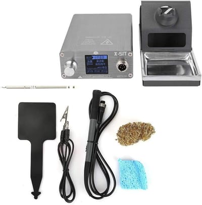 Soldeerboutstation - Soldeerstation T12 - Reparatie mobiele telefoon - Intelligente temperatuurregeling - 72 Watt - Zwart