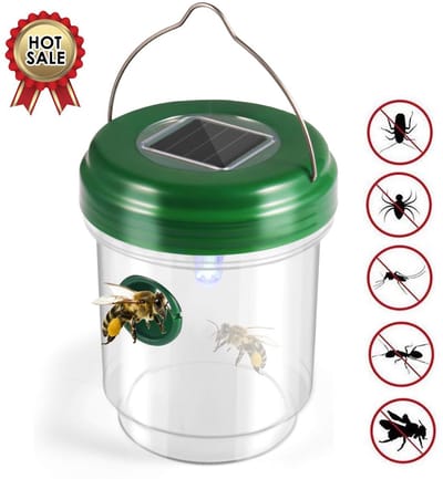 longziming -Insectenvanger – Wespenval Buiten Herbruikbaar – 360° Insectenval Zonder Chemicaliën – Diervriendelijke Levendval voor Tuin, Balkon en Terras – Groen