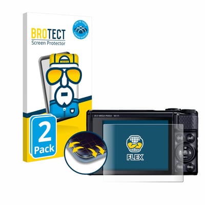 BROTECT - Screenprotector voor Canon PowerShot SX740 HS Lite - Folie Beschermfolie transparant volledig dekking - 2 Stuks